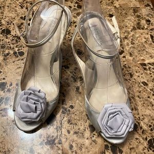Women shoes size 11 silver